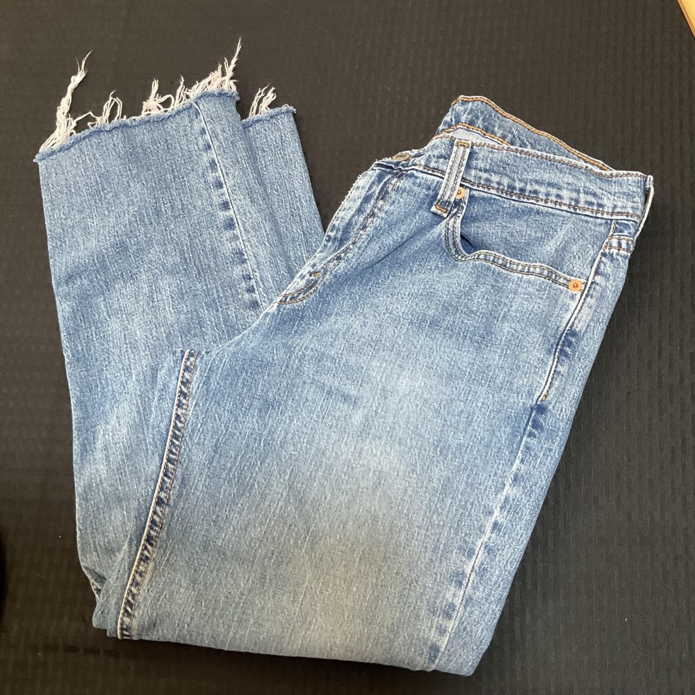 Levi's‎ 541 Jeans Mens 30x25(true) Light Wash Blue Taper Waterless Distressed